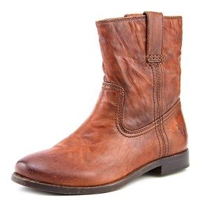 Frye Anna Shortie Women Leather Brown Boot